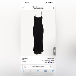 Realisation Par Black the under slip Dress size M